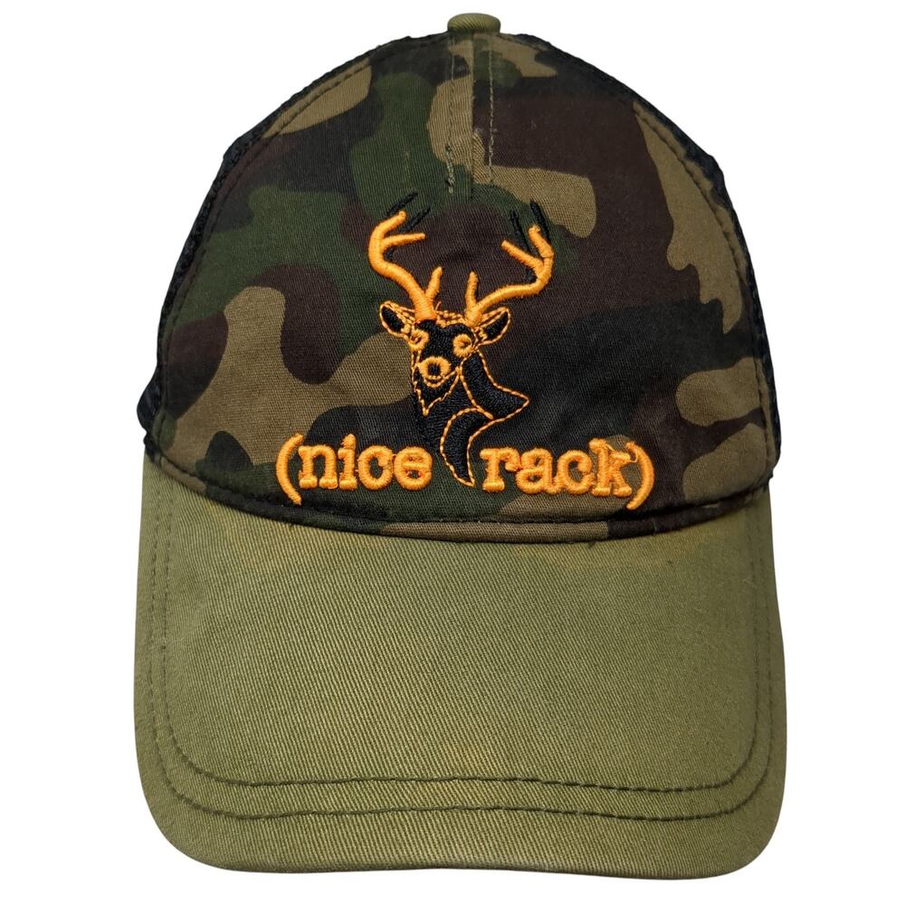 Nice Rack Snapback Mesh Back Trucker Hat Multicolor One Size Camo Hyp